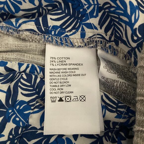 Tommy Bahama Men's Small x 9 "Linen the Dream" Cargo Shorts Linen Blend Grey NEW - Picture 10 of 11